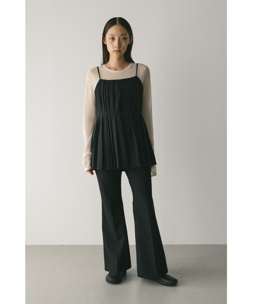 STYLEMIXER(スタイルミキサー)の「センタープレスフレアパンツ(その他パンツ・レディース・ブラック/グレー/ブラウン・SMALL/MEDIUM)」の4枚目の写真