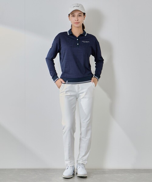 JUN&ROPE'(ジュンアンドロペ)の「ハイテンションストレートスリムパンツ(その他パンツ・レディース・ネイビー/ホワイト/ブラック・M/L)」の16枚目の写真