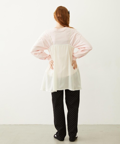 MILKFED.（ミルクフェド）の「GATHERED CAMISOLE（キャミソール・レディース・オフホワイト/ライトピンク/ブラック・ONE SIZE）」の10枚目の写真