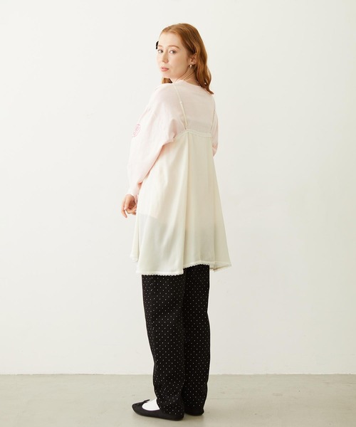 MILKFED.（ミルクフェド）の「GATHERED CAMISOLE（キャミソール・レディース・オフホワイト/ライトピンク/ブラック・ONE SIZE）」の11枚目の写真