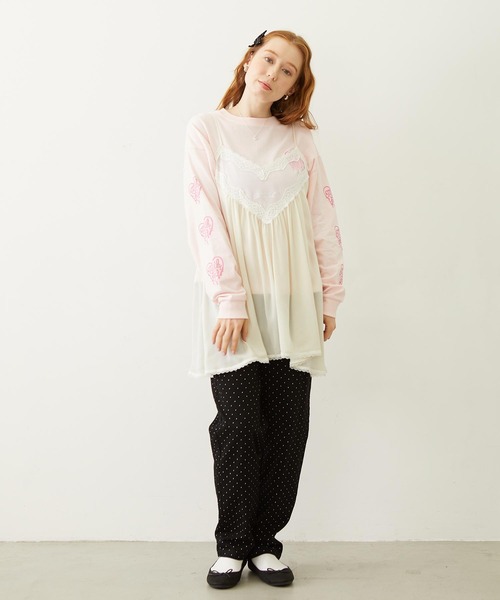 MILKFED.（ミルクフェド）の「GATHERED CAMISOLE（キャミソール・レディース・オフホワイト/ライトピンク/ブラック・ONE SIZE）」の12枚目の写真