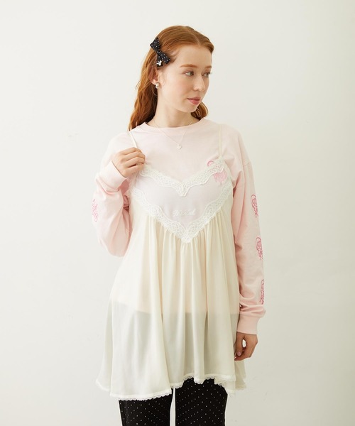 MILKFED.（ミルクフェド）の「GATHERED CAMISOLE（キャミソール・レディース・オフホワイト/ライトピンク/ブラック・ONE SIZE）」の5枚目の写真