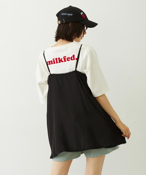 MILKFED.（ミルクフェド）の「GATHERED CAMISOLE（キャミソール・レディース・オフホワイト/ライトピンク/ブラック・ONE SIZE）」の14枚目の写真