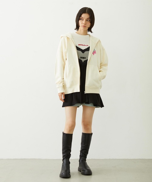 MILKFED.（ミルクフェド）の「GATHERED CAMISOLE（キャミソール・レディース・オフホワイト/ライトピンク/ブラック・ONE SIZE）」の22枚目の写真