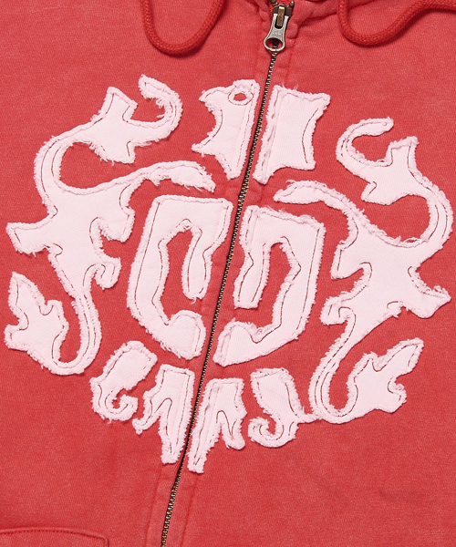 WKNDRS（ウィーキャンドース）の「APPLIQUE ZIPUP HOODIE (L.RED)（パーカー・レディース・その他・MEDIUM/LARGE/X-LARGE）」の6枚目の写真