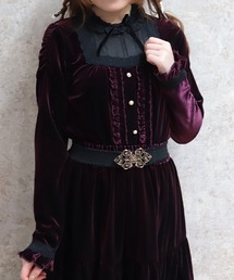 axes femme | ブロッキングベロアプルオーバー(Tシャツ/カットソー)