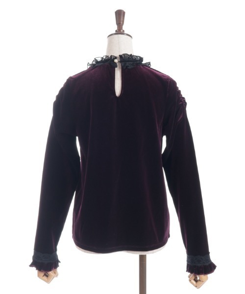 axes femme（アクシーズファム）の「ブロッキングベロアプルオーバー（Tシャツ/カットソー・レディース・ラベンダー/ワイン/ブラック・FREE）」の21枚目の写真