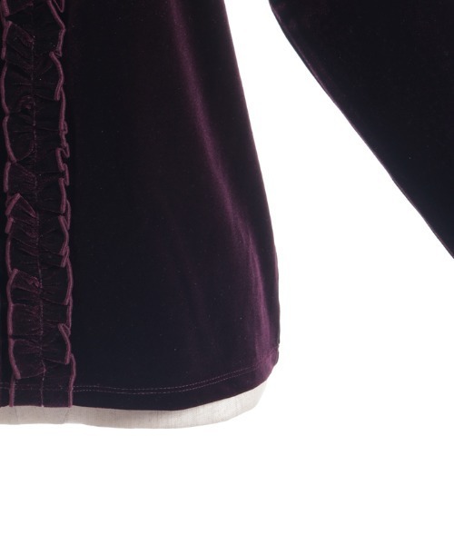 axes femme（アクシーズファム）の「ブロッキングベロアプルオーバー（Tシャツ/カットソー・レディース・ラベンダー/ワイン/ブラック・FREE）」の19枚目の写真
