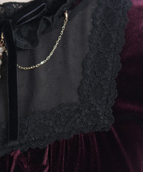 axes femme（アクシーズファム）の「ブロッキングベロアプルオーバー（Tシャツ/カットソー・レディース・ラベンダー/ワイン/ブラック・FREE）」の17枚目の写真