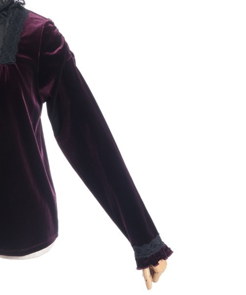 axes femme（アクシーズファム）の「ブロッキングベロアプルオーバー（Tシャツ/カットソー・レディース・ラベンダー/ワイン/ブラック・FREE）」の15枚目の写真