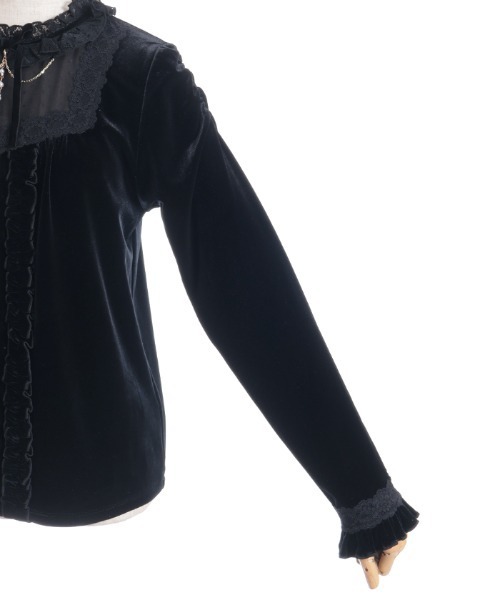 axes femme（アクシーズファム）の「ブロッキングベロアプルオーバー（Tシャツ/カットソー・レディース・ラベンダー/ワイン/ブラック・FREE）」の7枚目の写真