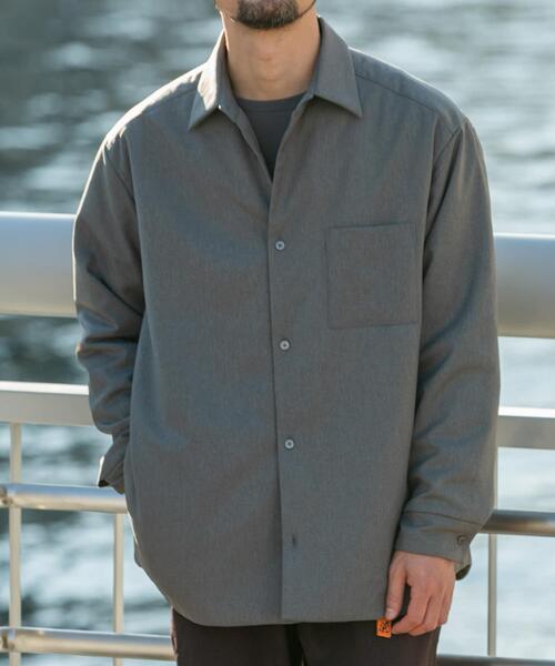 URBAN RESEARCH ROSSO MEN（アーバンリサーチロッソメン）の「『XLサイズあり』ヒートパテッドシャツジャケット（ダウンジャケット/コート・メンズ・ブラック/グレー・MEDIUM/LARGE/X-LARGE）」の7枚目の写真