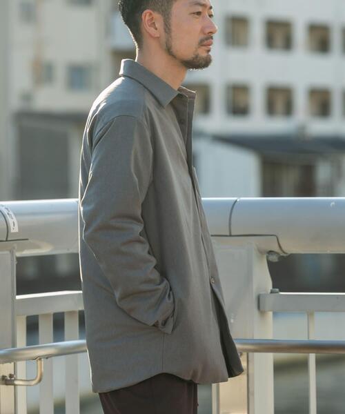 URBAN RESEARCH ROSSO MEN（アーバンリサーチロッソメン）の「『XLサイズあり』ヒートパテッドシャツジャケット（ダウンジャケット/コート・メンズ・ブラック/グレー・MEDIUM/LARGE/X-LARGE）」の9枚目の写真