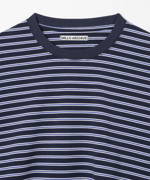 Millo Archive（ミロ アーカイブ）の「レイヤーストライプロングスリーブ[ブルー]（Tシャツ/カットソー・メンズ・その他・LARGE/MEDIUM/X-LARGE）」の11枚目の写真