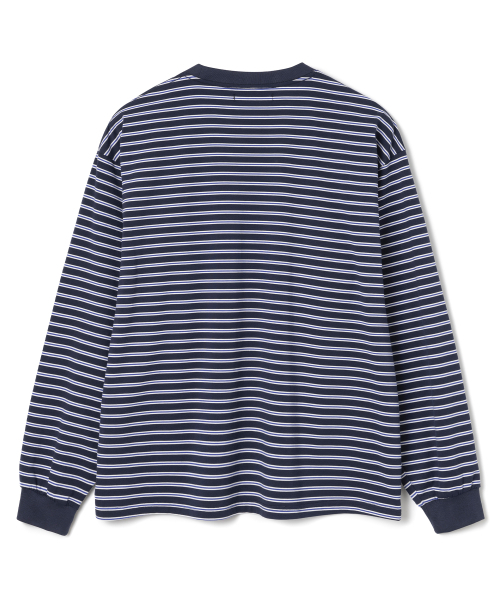 Millo Archive（ミロ アーカイブ）の「レイヤーストライプロングスリーブ[ブルー]（Tシャツ/カットソー・メンズ・その他・LARGE/MEDIUM/X-LARGE）」の7枚目の写真