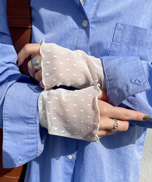 Spick & Span(スピックアンドスパン)の「《追加3》ドットチュールハイネックプルオーバー(Tシャツ/カットソー・レディース・ブラック/ホワイト系その他・FREE)」の8枚目の写真