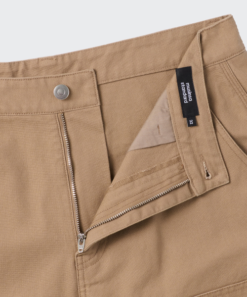 MUSINSA STANDARD（ムシンサスタンダード）の「キャンバスワイドダブルニーカーペンターパンツ[ベージュ]（その他パンツ・メンズ・その他・32/30/31/33/26/27/28/29/40/38/42/36/34）」の3枚目の写真