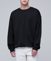 MUSINSA STANDARD（ムシンサスタンダード）の「FLAT TERRY OVERSIZED STRING SWEATSHIRT [BLACK]（スウェット・メンズ）」
