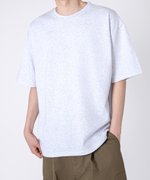 UNDEROFF（アンダーオフ）の「Oversized Fit Crew Neck Plain Color Short Sleeve T-shirt Back Melange（Tシャツ/カットソー・メンズ）」