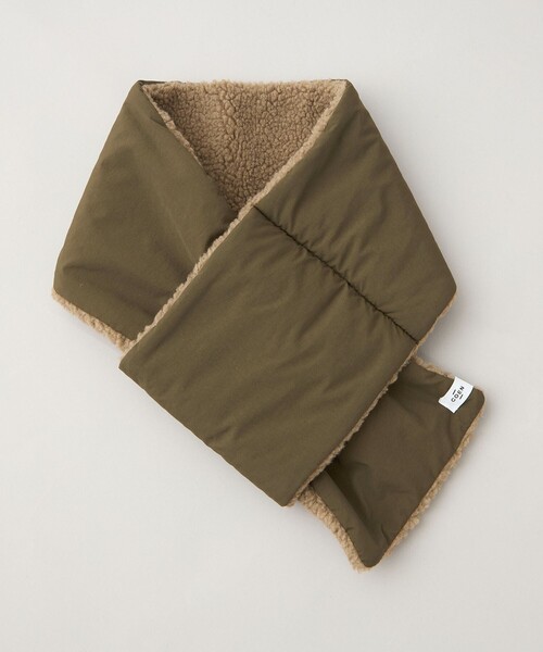 coen（コーエン）の「リバーシブルボアマフラー（マフラー・メンズ・オリーブ/ブラック/ナチュラル・FREE）」の3枚目の写真