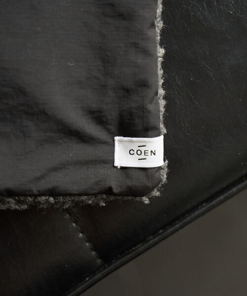 coen（コーエン）の「リバーシブルボアマフラー（マフラー・メンズ・オリーブ/ブラック/ナチュラル・FREE）」の5枚目の写真