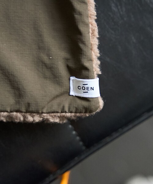 coen（コーエン）の「リバーシブルボアマフラー（マフラー・メンズ・オリーブ/ブラック/ナチュラル・FREE）」の9枚目の写真