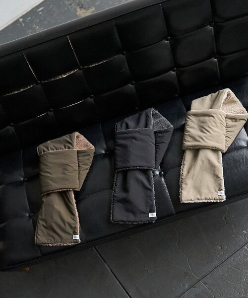 coen（コーエン）の「リバーシブルボアマフラー（マフラー・メンズ・オリーブ/ブラック/ナチュラル・FREE）」の10枚目の写真