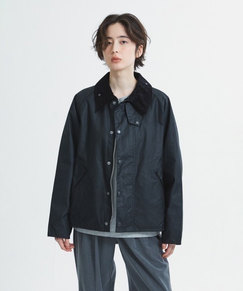 Kinetics(キネティクス)の「Barbour Transport Wax Short Jacket(バブアー トランスポート ワックス ショート ジャケット)(ブルゾン・メンズ・ブラック系・36/38/40/42/34)」の6枚目の写真
