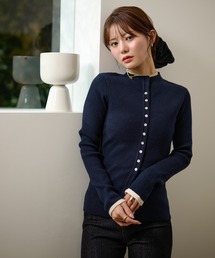 many button rib knit cardigan /メニーボタンリブニットカーディガン