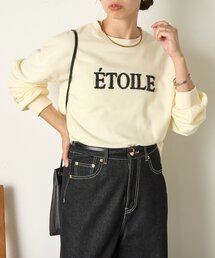 【大人カジュアル】ラメロゴ裏毛プルオーバー