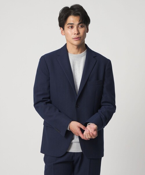 セール】ヘリンボーン ミルド 2ボタンジャケット-セットアップ対応-＜A