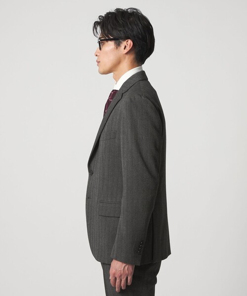 【NAVY】ヘリンボーン ミルド 2ボタンジャケット-セットアップ対応-<A DAY IN THE LIFE> セール】ヘリンボーン ミルド 2ボタンジャケット-セットアップ対応-＜A