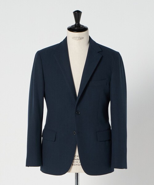 美品✨ユナイテッドアローズ　ヘリンボーン　セットアップ　ネイビーブルー系 セール】ヘリンボーン ミルド 2ボタンジャケット-セットアップ対応-＜A