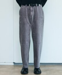 ユニセックスカーペンターカラー デニムパンツ_PURPLE
