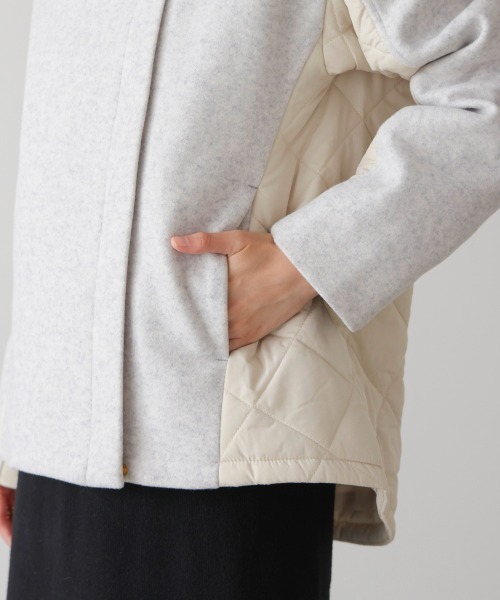 Bou Jeloud（ブージュルード）の「メルトン中綿切替フードジップコート（その他アウター・レディース・ホワイト系その他/ブラック・38）」の19枚目の写真