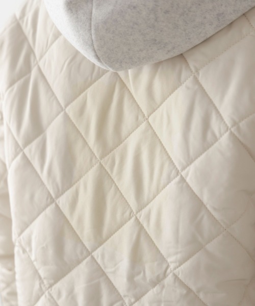 Bou Jeloud（ブージュルード）の「メルトン中綿切替フードジップコート（その他アウター・レディース・ホワイト系その他/ブラック・38）」の20枚目の写真