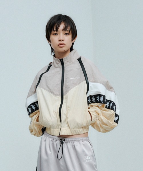 THINGS THAT MATTER（シングス ザット マター）の「× Kappa MULTI COLOR BLOUSON / カッパ  マルチカラーブルゾン（ブルゾン・レディース・ネイビー/イエロー×グレー・FREE）」の4枚目の写真