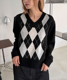 【新品】BLACK LABEL アーガイルニットセーター⭐️ アーガイル セーター」に該当するファッション通販 - ZOZOTOWN
