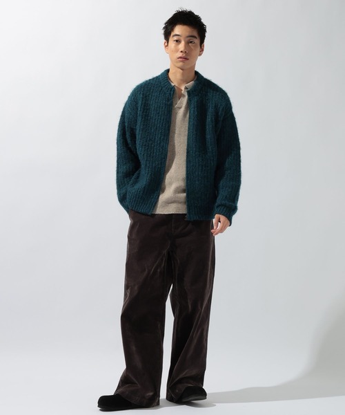 niko and...（ニコアンド）の「両畦クルーネックカーディガン（カーディガン/ボレロ・メンズ・ダークブルー/チャコール・MEDIUM/LARGE）」の6枚目の写真