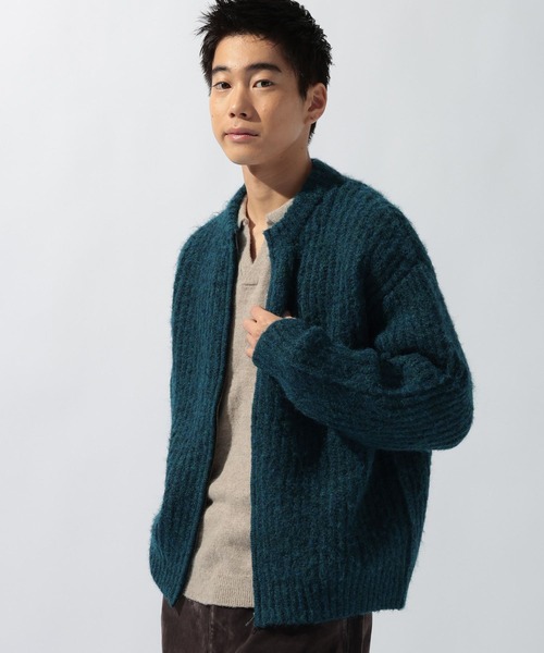 niko and...（ニコアンド）の「両畦クルーネックカーディガン（カーディガン/ボレロ・メンズ・ダークブルー/チャコール・MEDIUM/LARGE）」の8枚目の写真