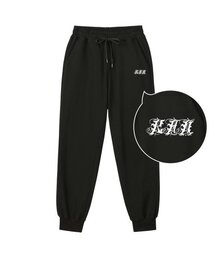 KAN6312（カン6312）の「KLPB0019 チカノレタリングジョガーパンツ ブラック（スウェットパンツ）」
