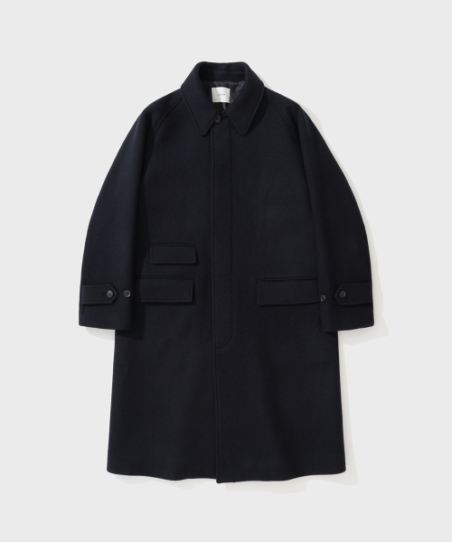 SHIRTER(シャーター)の「FM FELT BALMACAAN COAT (NAVY)(チェスターコート・メンズ・その他・SMALL/MEDIUM/LARGE)」の1枚目の写真