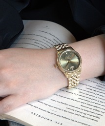 Vivienne Westwood | 「Vivienne Westwood/ヴィヴィアン・ウエストウッド」リトル シーモア - レディース オリーブグリーン サンレイ ダイヤル & ゴールド ブレスレット(アナログ腕時計)