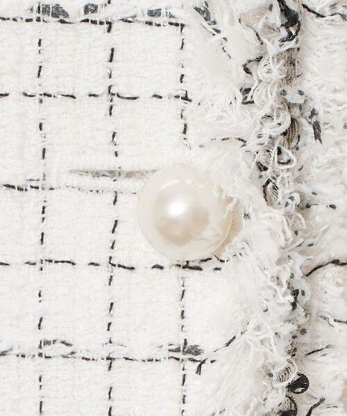 ANAYI（アナイ）の「【Eternal Line 2026】プレイドツイードノーカラー ジャケット（ノーカラージャケット・レディース・ネイビー/ホワイト・34/36/38）」の20枚目の写真