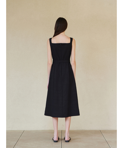 STEP AROUND(ステップアラウンド)の「Square neck sleevless onepiece_BLACK(ワンピース・レディース・その他・MEDIUM/SMALL)」の2枚目の写真