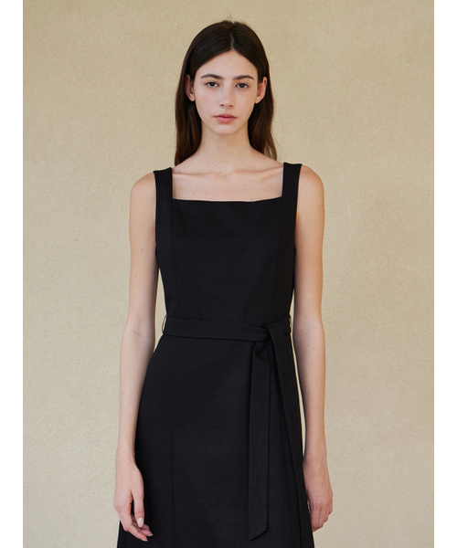 STEP AROUND(ステップアラウンド)の「Square neck sleevless onepiece_BLACK(ワンピース・レディース・その他・MEDIUM/SMALL)」の3枚目の写真