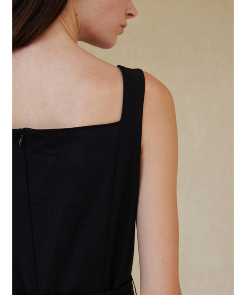 STEP AROUND(ステップアラウンド)の「Square neck sleevless onepiece_BLACK(ワンピース・レディース・その他・MEDIUM/SMALL)」の5枚目の写真
