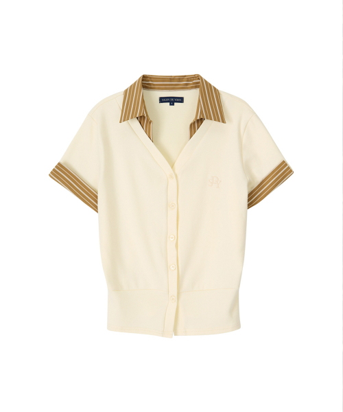 SALON DE YOHN（サロンドヨーン）の「Timeless Short Sleeve Cardigan_ Ivory（カーディガン/ボレロ・レディース・その他・SMALL/MEDIUM）」の4枚目の写真