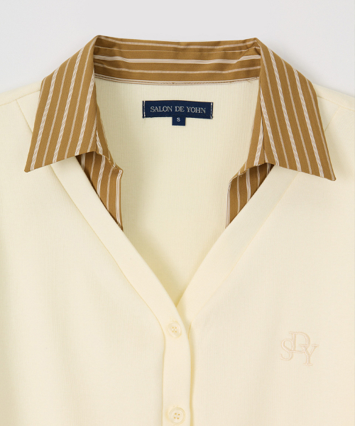 SALON DE YOHN（サロンドヨーン）の「Timeless Short Sleeve Cardigan_ Ivory（カーディガン/ボレロ・レディース・その他・SMALL/MEDIUM）」の5枚目の写真