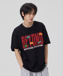 [ビヨンドウィズアストラル]コットンルーズフィット半袖Tシャツ_ブラック